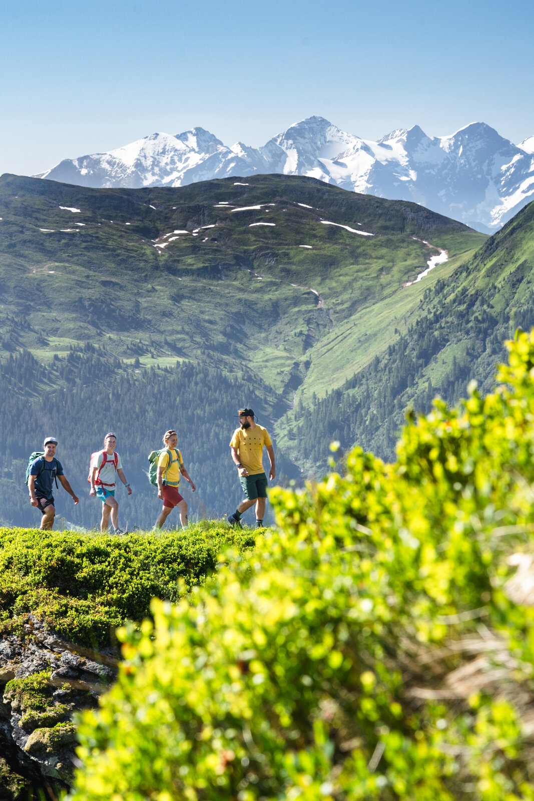 Saalbach in summer, hiking in the mountains
